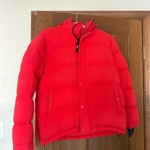 Aritzia Super Puff Bold Red Puffer Jacket